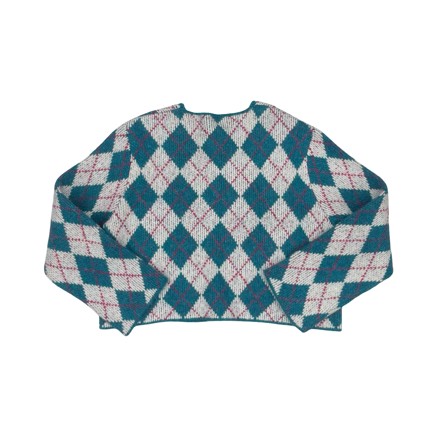 Sweater Cardigan By Zara In Blue & White, Size:L