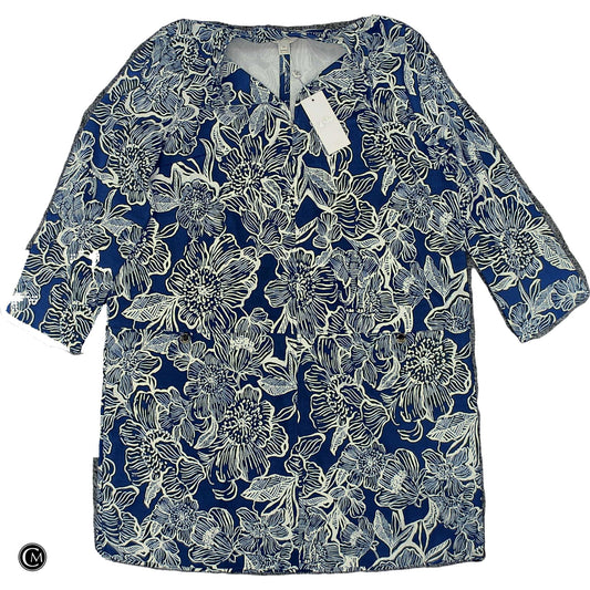 Dress Designer By Lilly Pulitzer In Blue & White, Size: Xl image 1