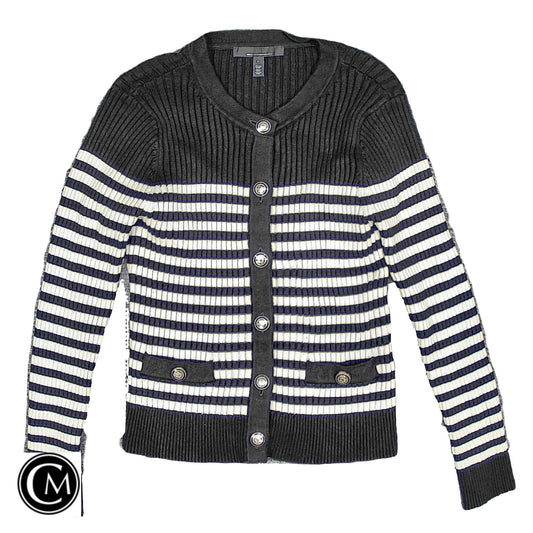 Sweater Cardigan By White House Black Market In Black & White, Size: L