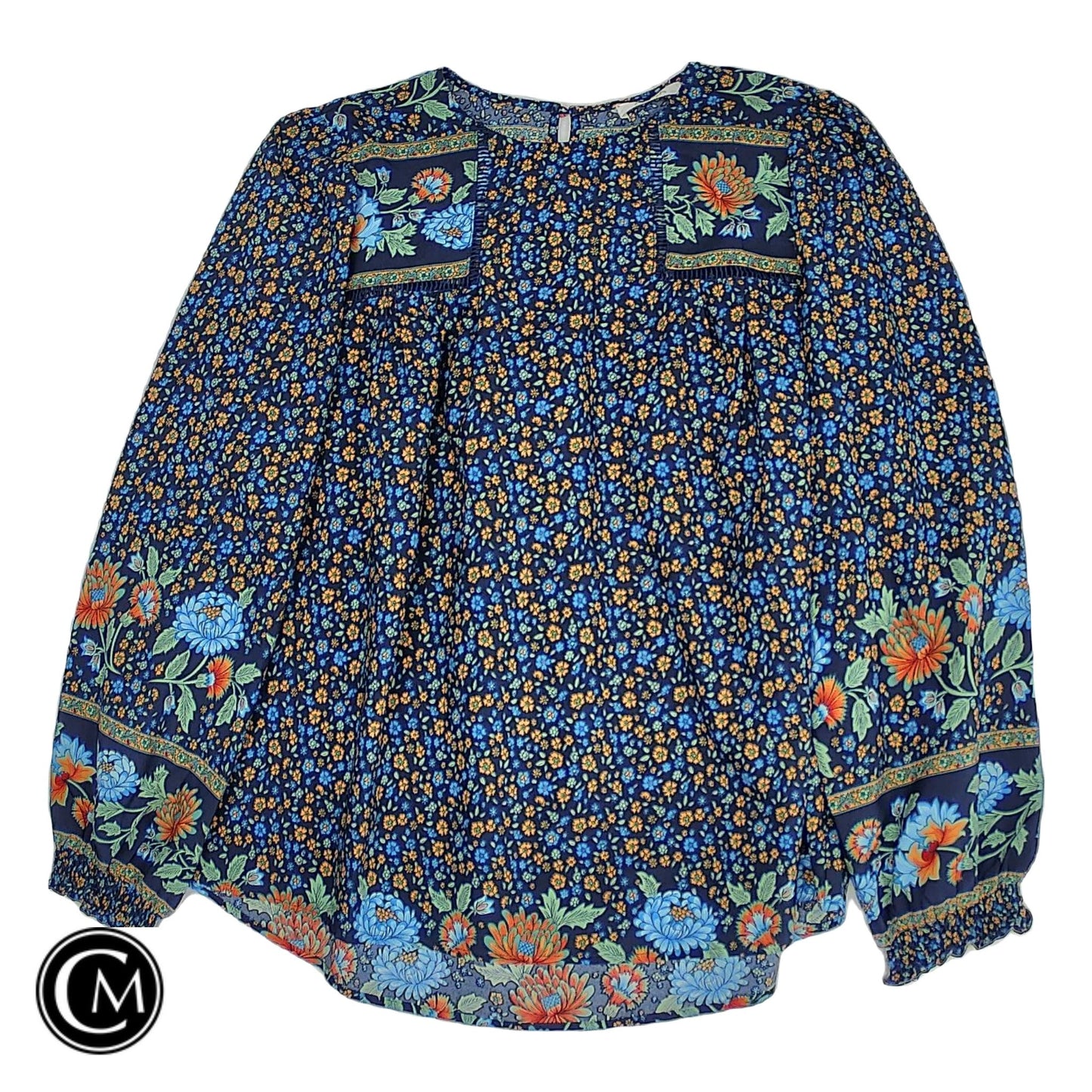 Blouse Ls By Clothes Mentor In Blue, Size: M