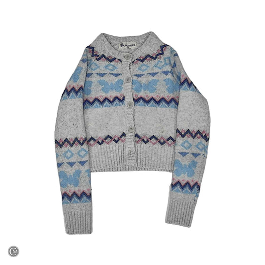 Sweater Cardigan By No Boundaries In Blue & Grey, Size: Xs