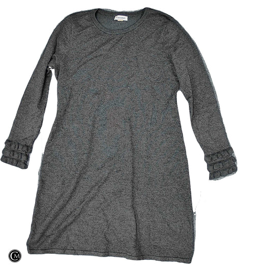 Dress Sweater By Calvin Klein In Grey, Size: L