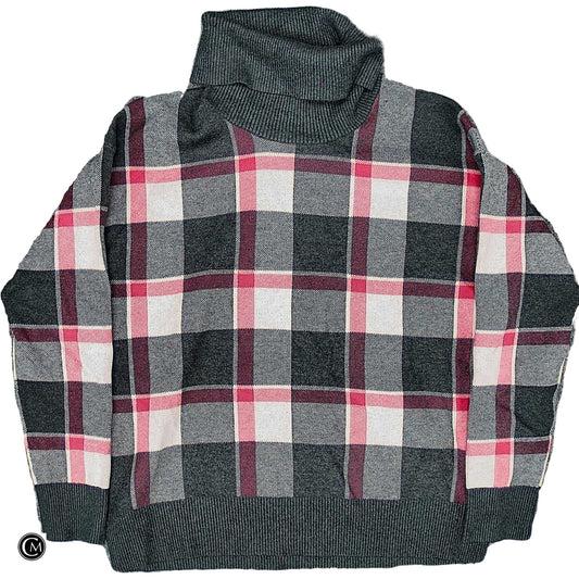 Sweater By Tahari In Plaid Pattern, Size: M