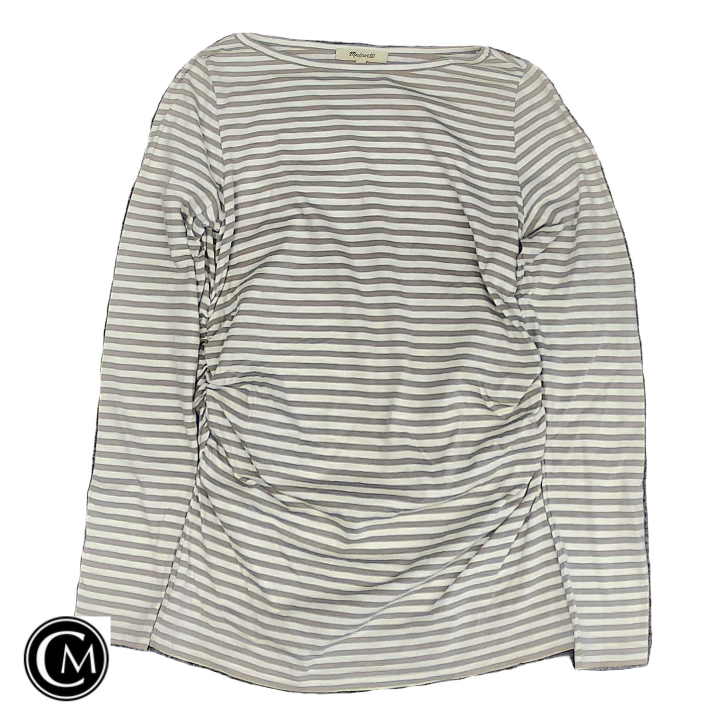 Top Ls Basic By Madewell In Cream & Tan, Size: Xs