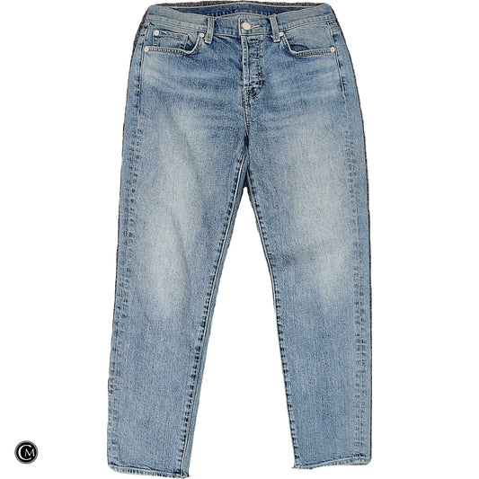 Jeans Straight By 7 For All Mankind In Blue Denim, Size: 4