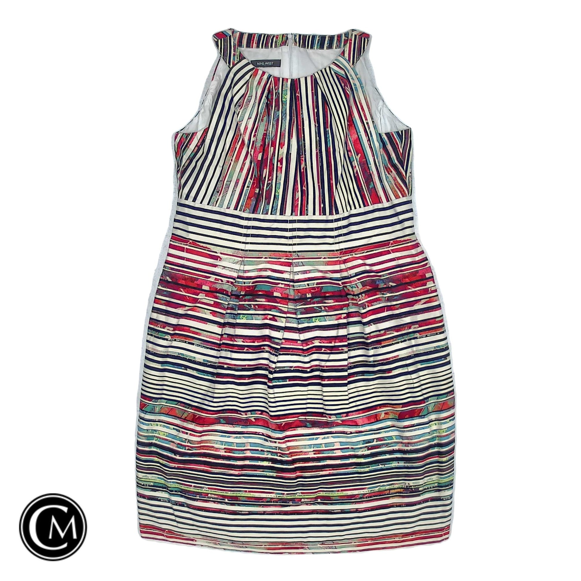 Dress Casual Midi By Nine West In Multi, Size: 14 image 1