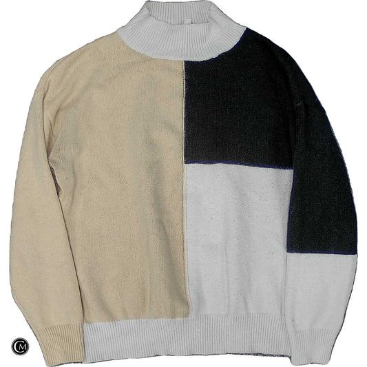 Sweater By Vestique In Black & Tan, Size: L