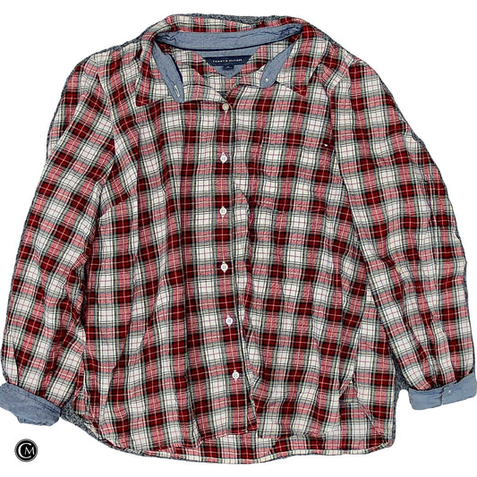 Top Ls By Tommy Hilfiger In Plaid Pattern, Size: Xl
