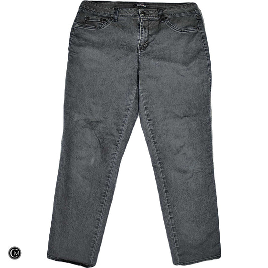 Jeans Straight By Roz And Ali In Black, Size: 14