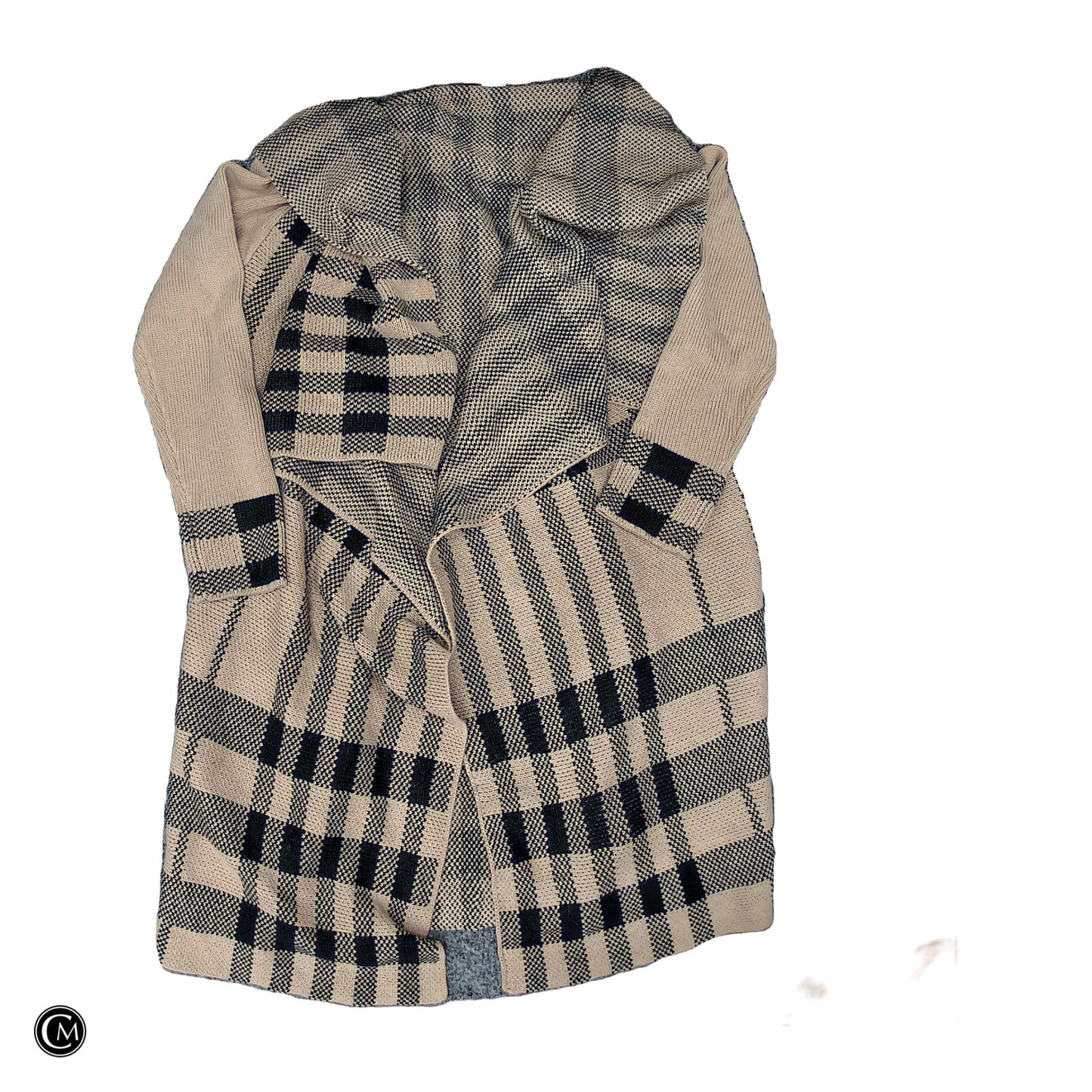 Sweater Cardigan By Clothes Mentor In Black & Brown, Size: M