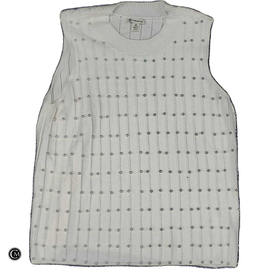 Top Sleeveless By Versona In Cream, Size: M
