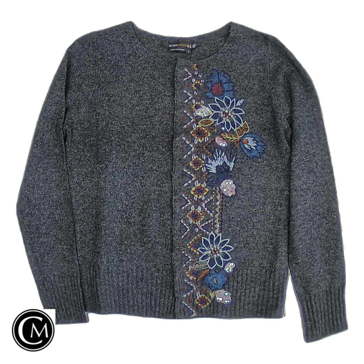 Sweater Cardigan By Bcbg In Grey, Size: S