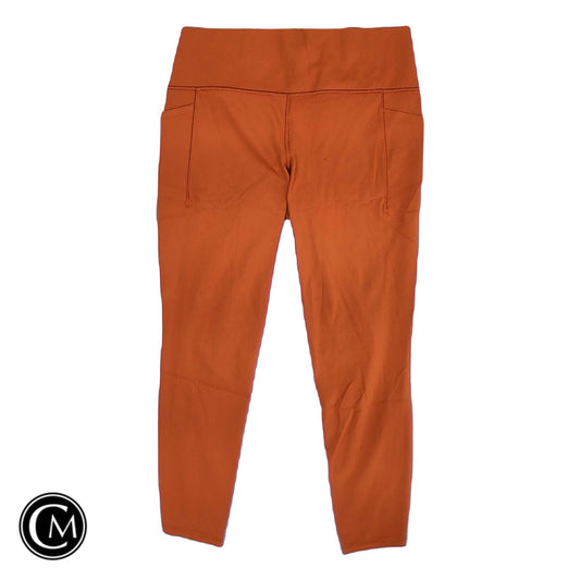 Athletic Leggings By Athleta In Orange, Size: L