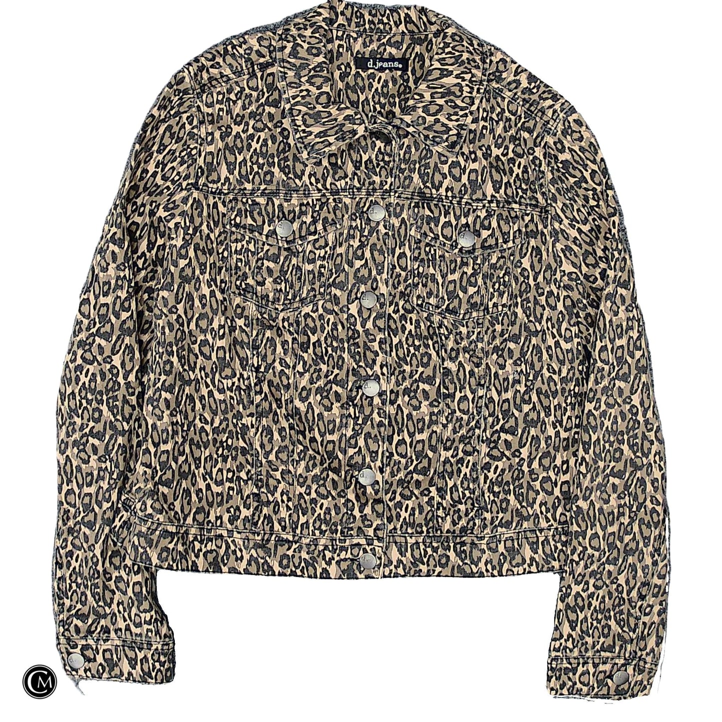 Jacket Denim By D. Jeans In Animal Print, Size: L