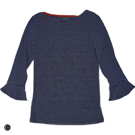 Top Ls By Lauren By Ralph Lauren In Blue & Orange, Size: M