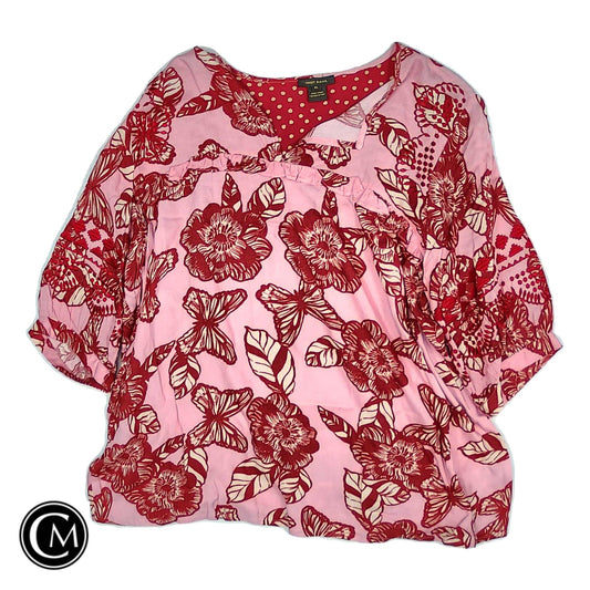 Top Ss By Anthropologie In Pink & Red, Size: Xl