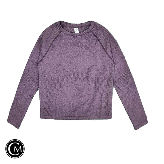 Athletic Top Ls Crewneck By Halara In Purple, Size: M