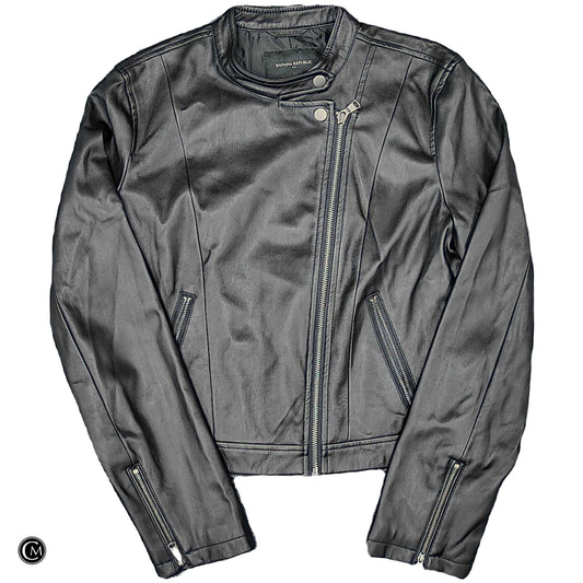 Jacket Moto By Banana Republic In Black, Size: M