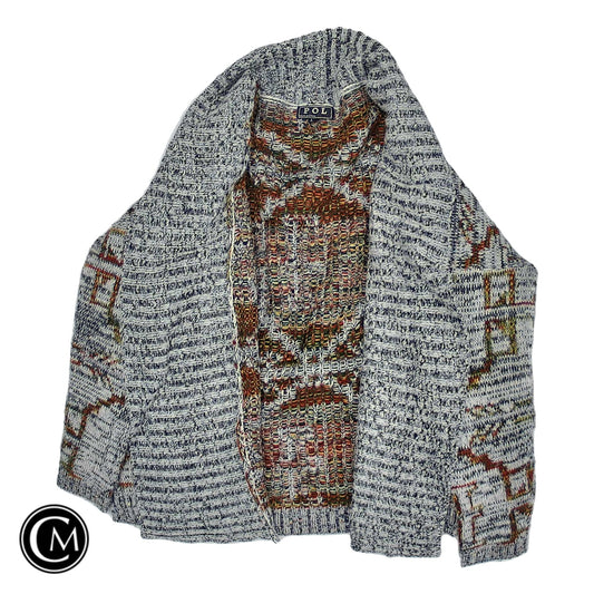 Sweater Cardigan By Pol In Grey, Size: L