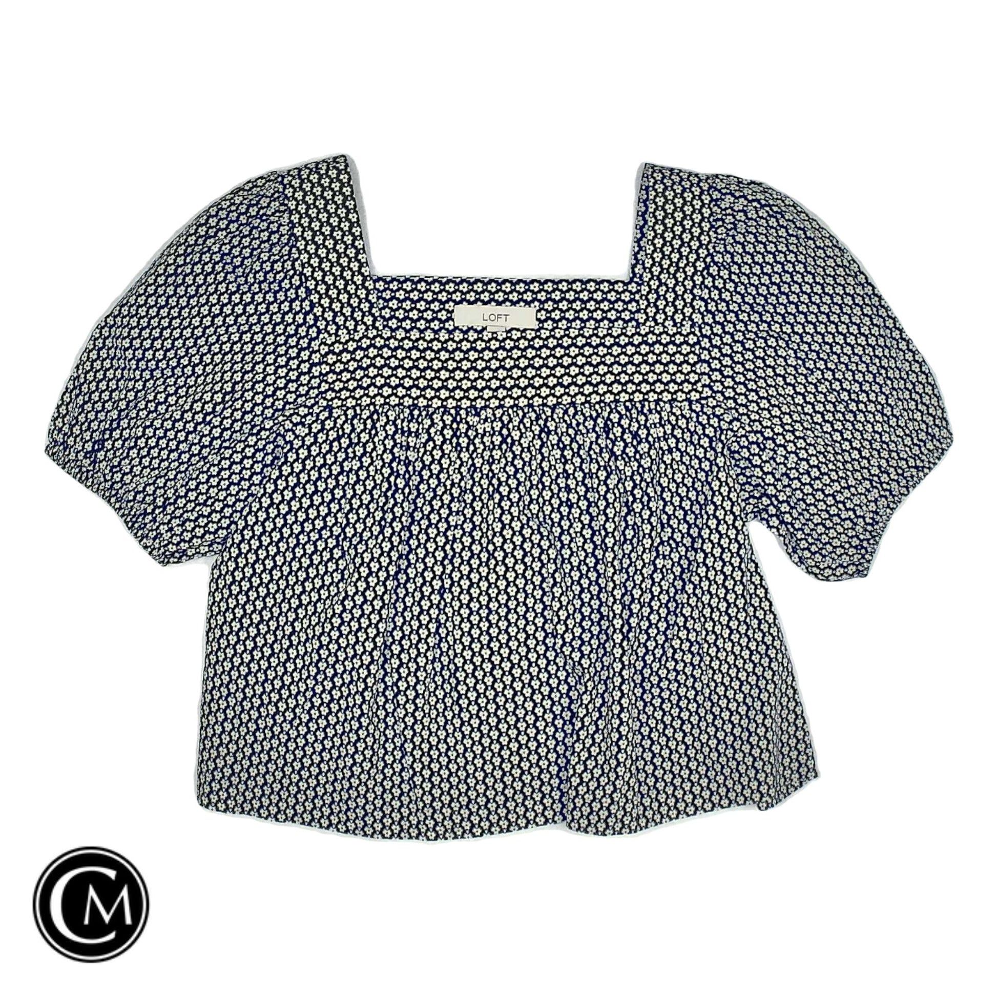 Top Ss By Loft In Blue & White, Size: S image 1