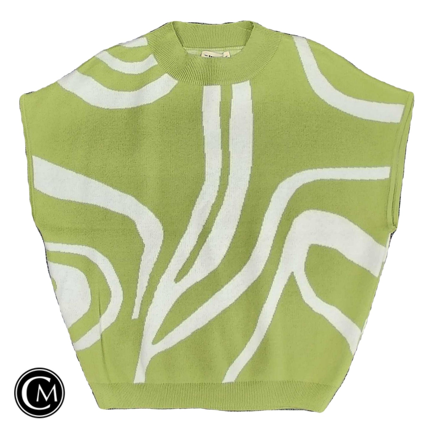 Vest Sweater By Ee Some In Green, Size: L