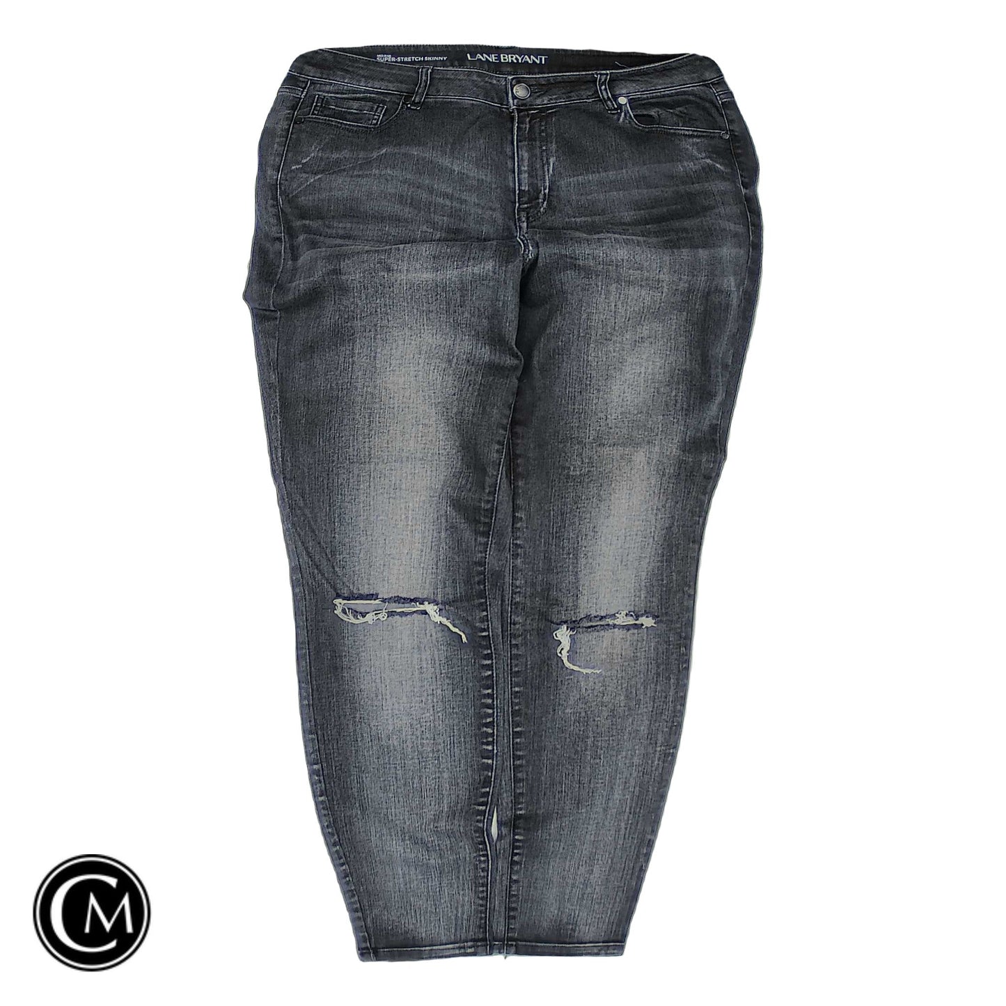 Jeans Skinny By Lane Bryant In Grey Denim, Size: 18