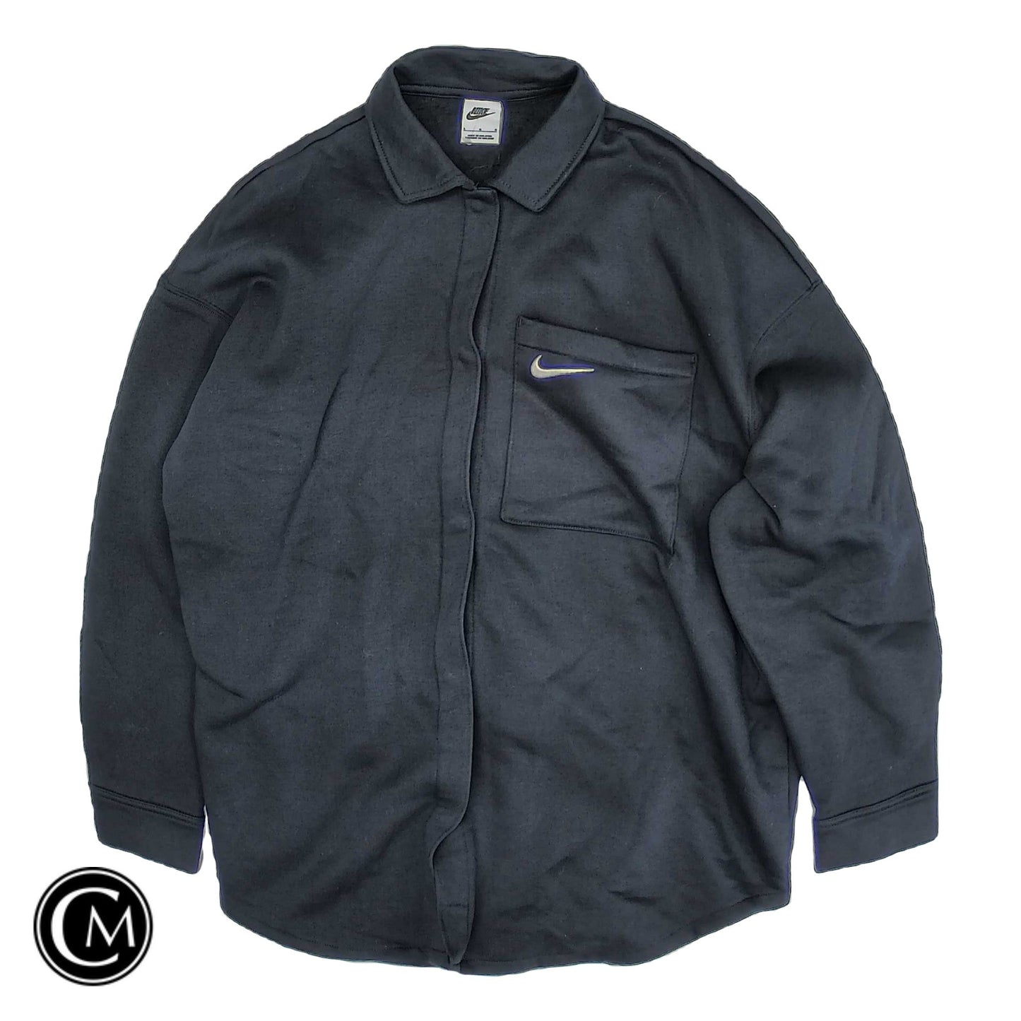 Jacket Shirt By Nike Apparel In Black, Size: L