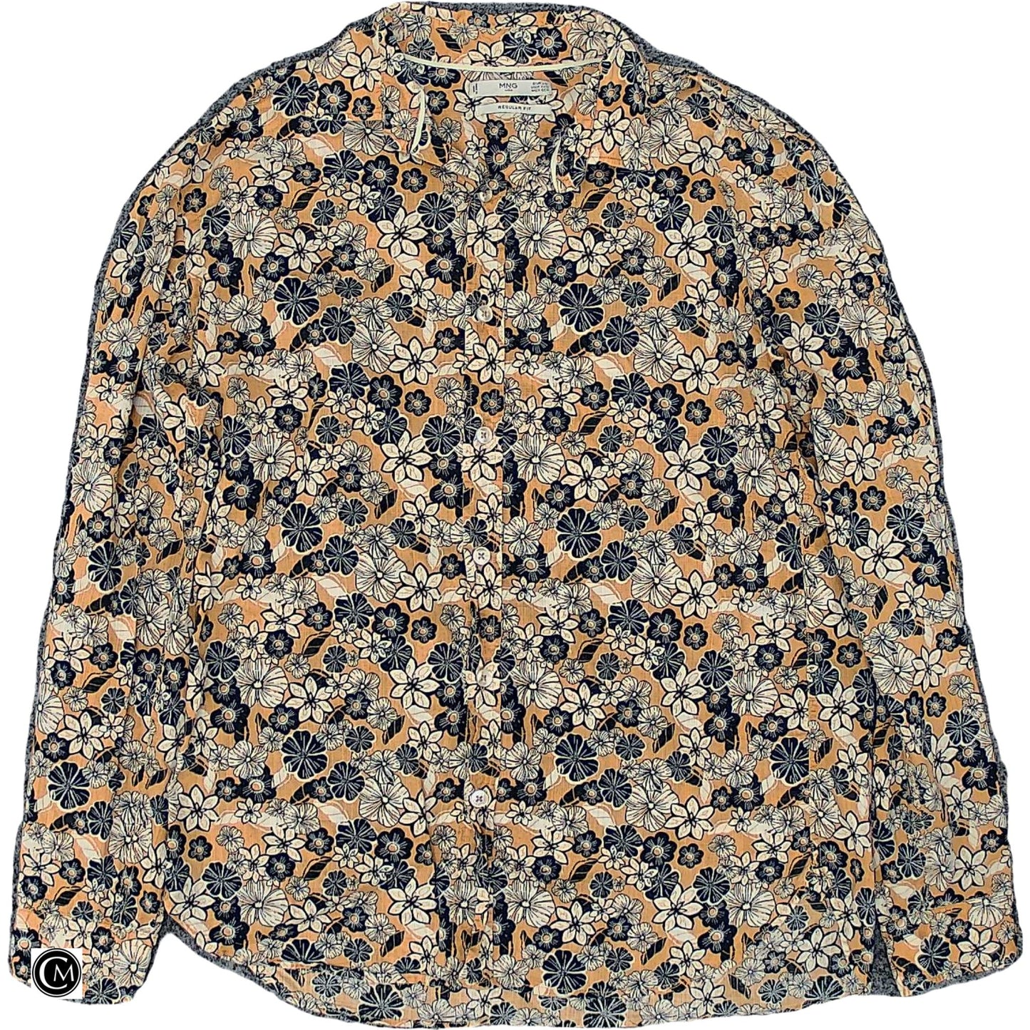 Top Ls By Mng In Blue & Yellow, Size: Xxs