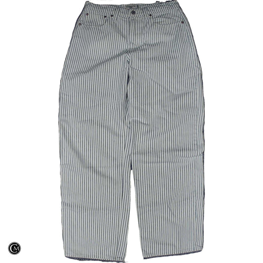 Jeans Wide Leg By Abercrombie And Fitch In Blue & White, Size: 10