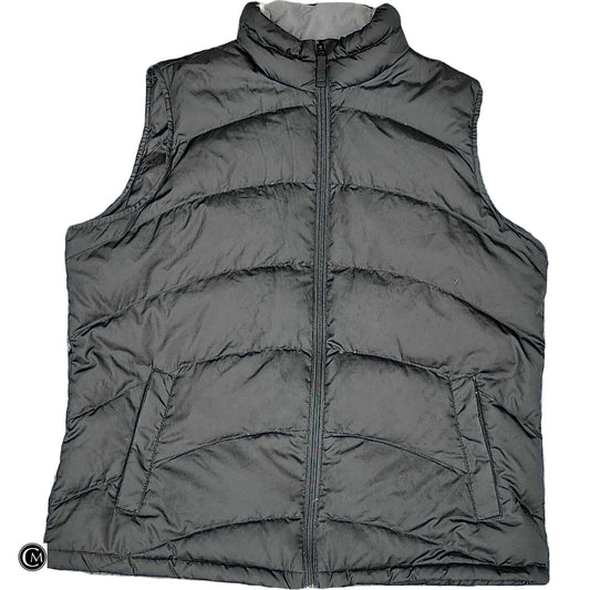 Vest Puffer & Quilted By Lands End In Black, Size: L