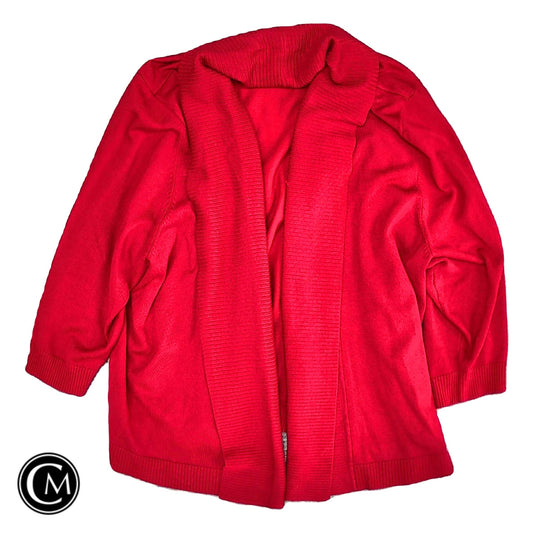 Cardigan By 89th And Madison In Red, Size: 3x