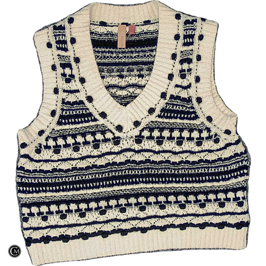 Vest Sweater By Pilcro In Black & Cream, Size: S