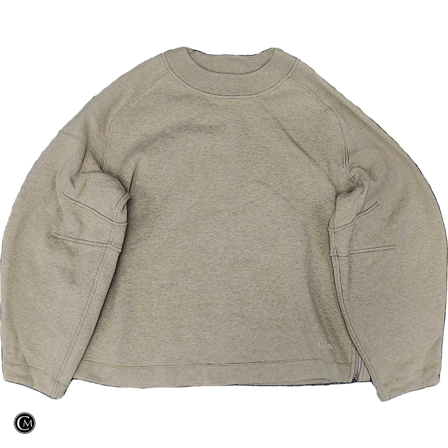 Athletic Sweatshirt Crewneck By Lululemon In Tan, Size: M