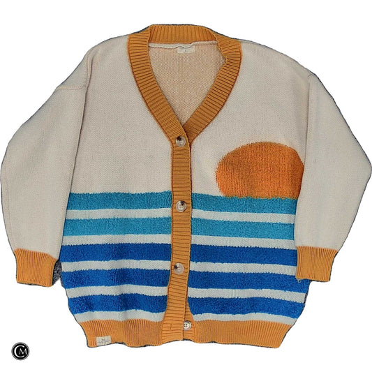 Sweater Cardigan By Simply Southern In Cream, Size: S image 1