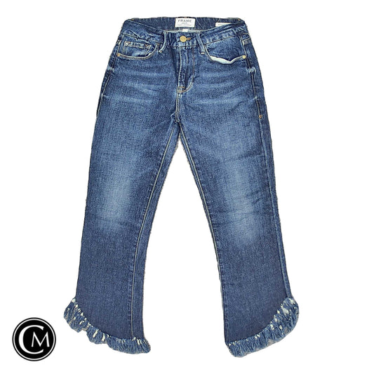 Jeans Boot Cut By Frame In Blue Denim, Size: 2