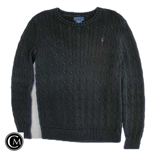 Sweater By Polo Ralph Lauren In Black, Size: L