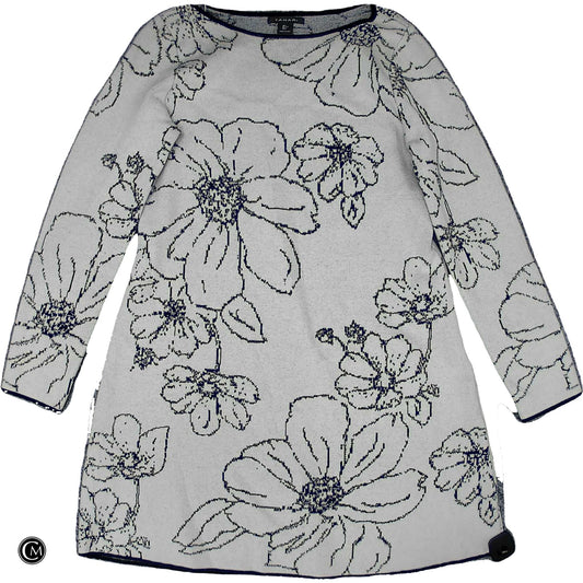 Dress Sweater By Tahari In Black & White, Size: L