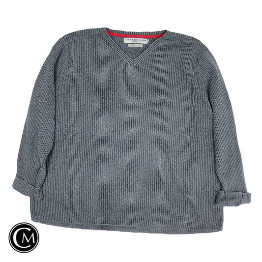 Sweater By Tommy Hilfiger In Grey, Size: 3x