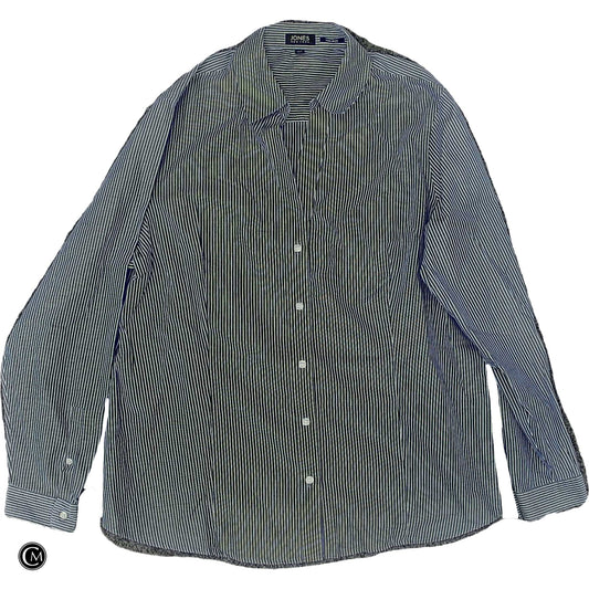 Top Ls By Jones New York In Blue & White, Size: Xl