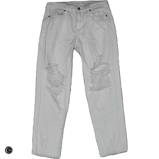 Jeans Cropped By Hidden In White Denim, Size: 2