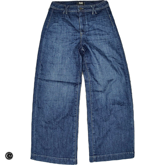 Jeans Wide Leg By Paige In Blue Denim, Size: 6