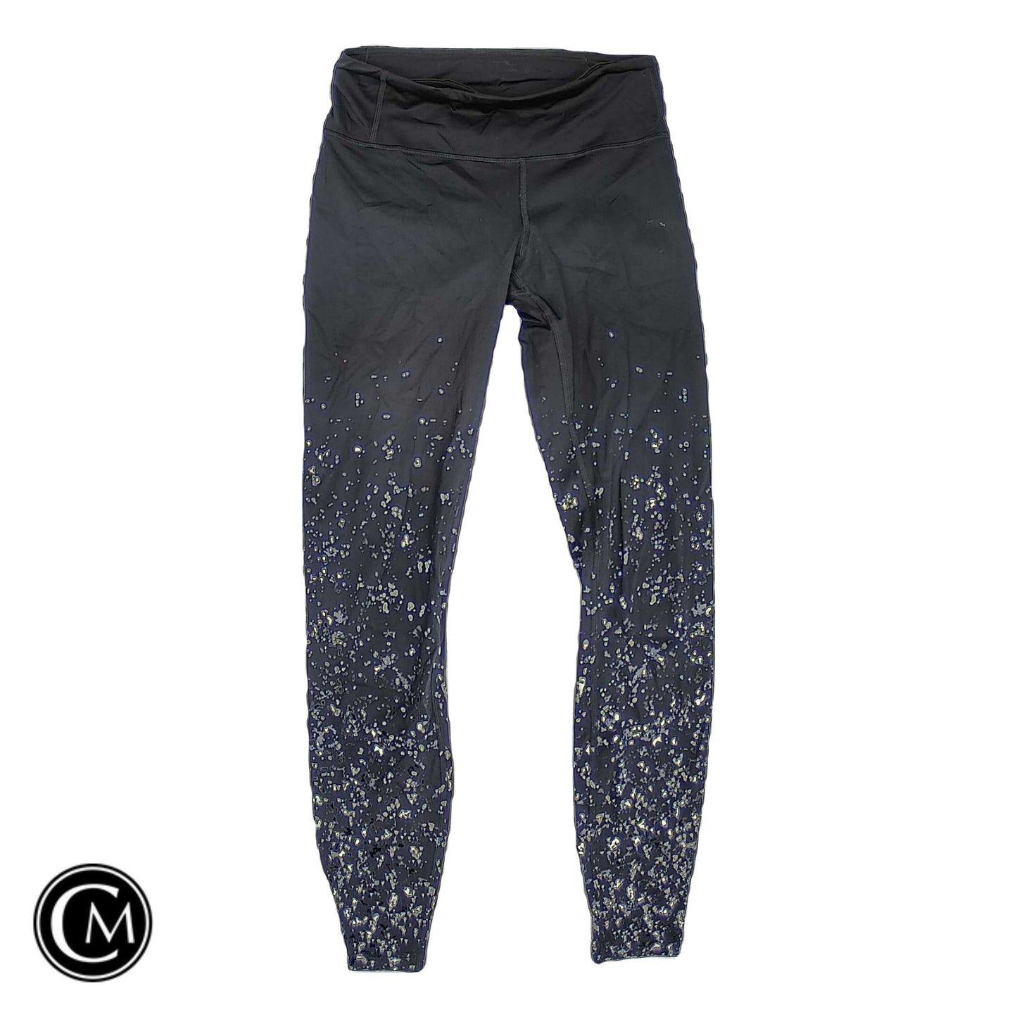 Athletic Leggings By Lululemon In Black & Silver, Size: 6