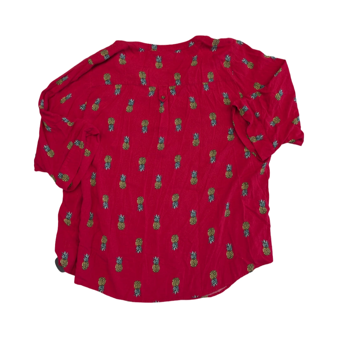 Top 3/4 Sleeve By Torrid In Pink, Size:4X