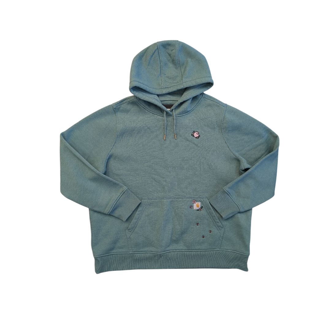 Sweatshirt Hoodie By Carhartt In Teal, Size:Xxl