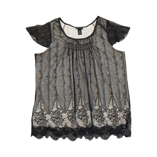 Top Ss By Lane Bryant In Black & White, Size:26