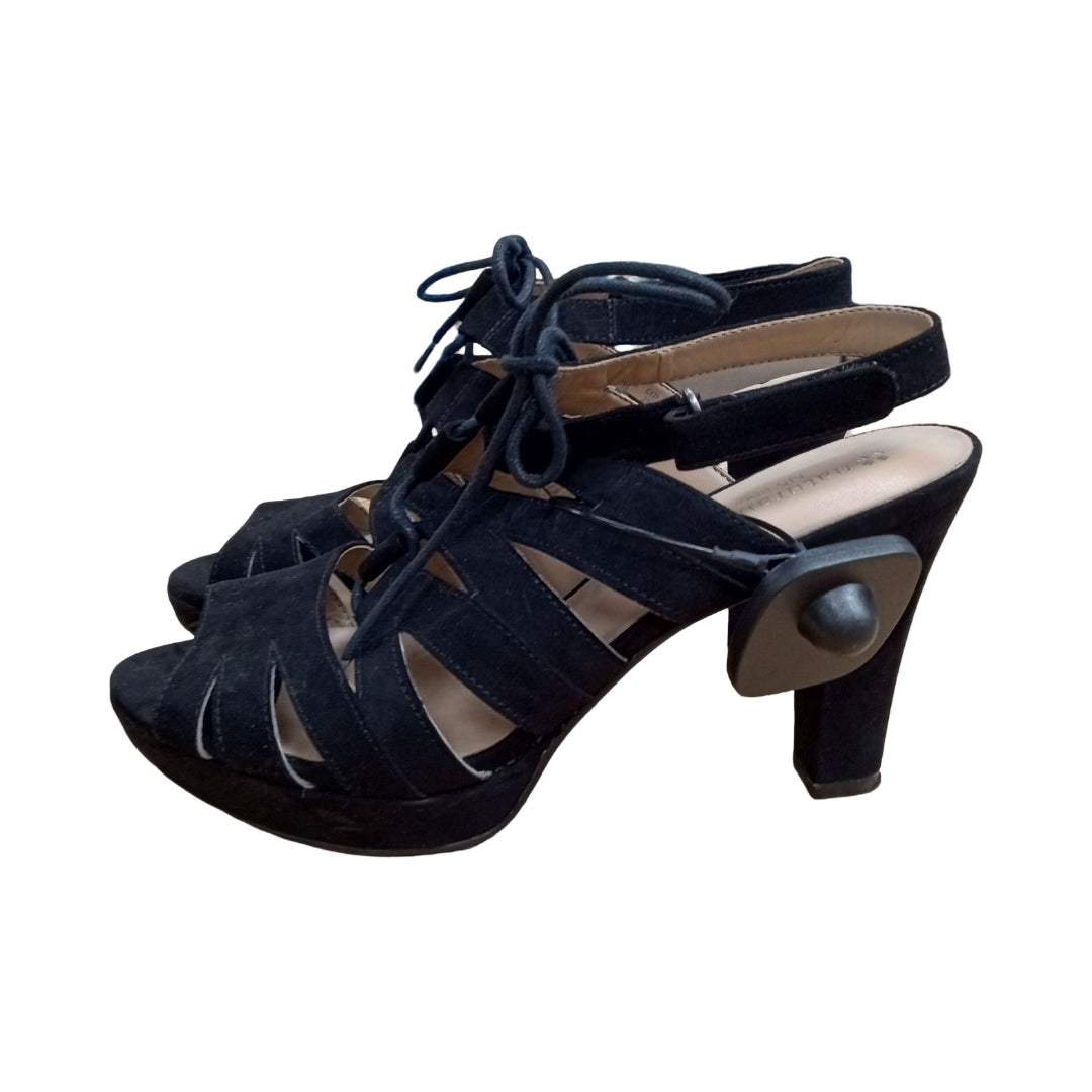 Sandals Heels Platform By Naturalizer In Black, Size:8