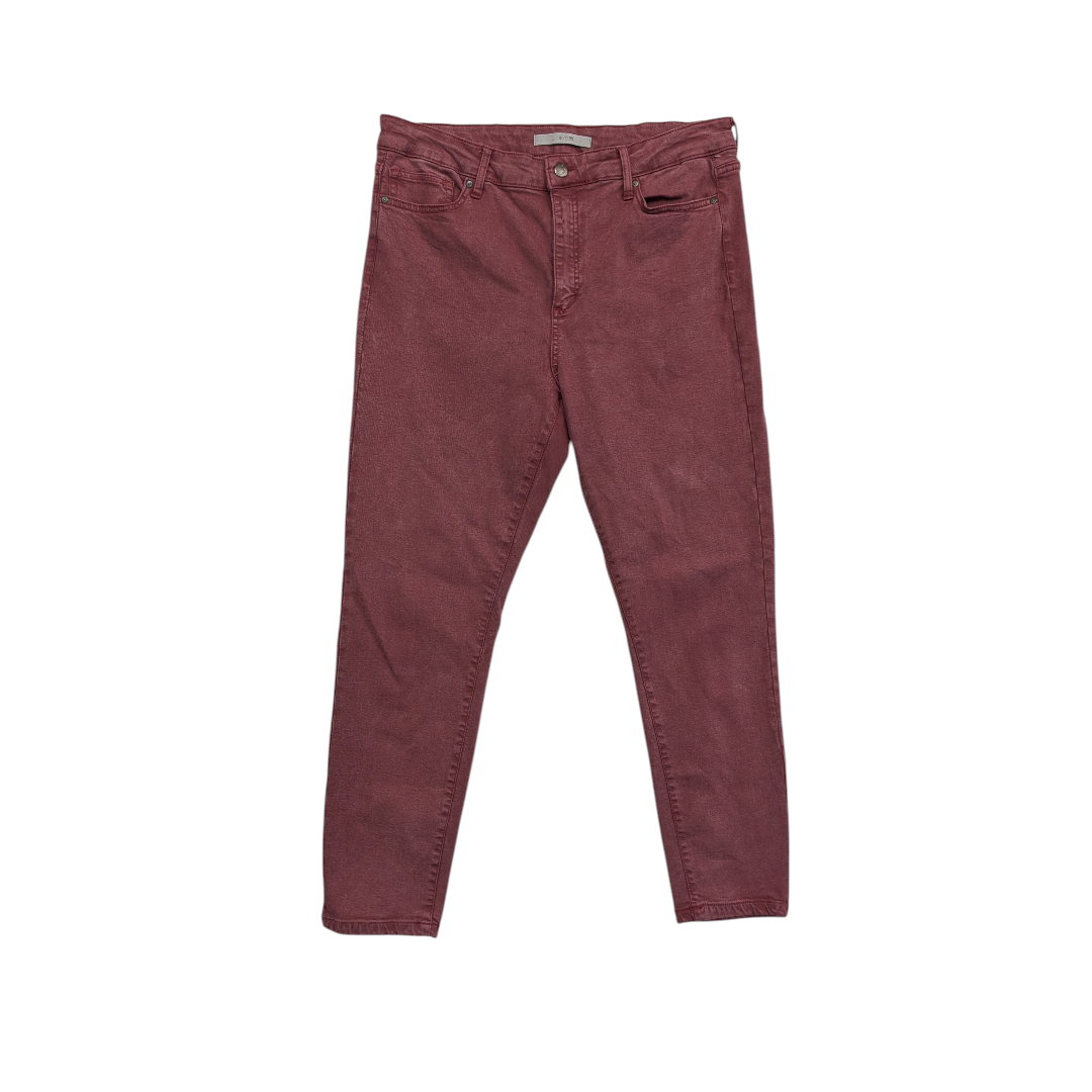 Jeans Skinny By Joes Jeans In Maroon, Size:14