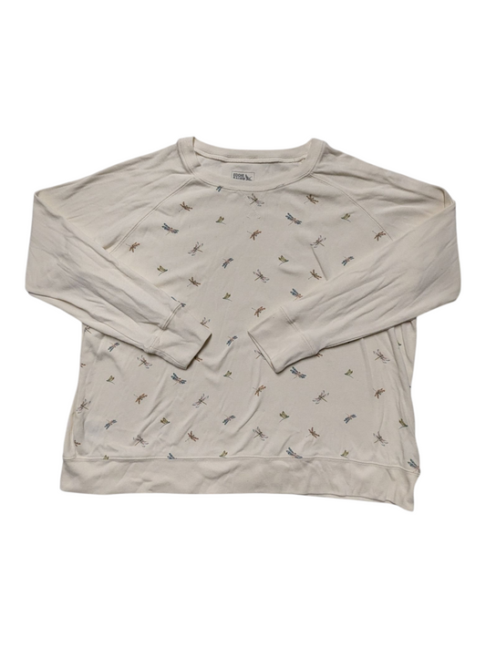 Sweatshirt Crewneck By Eddie Bauer In Cream, Size:2X
