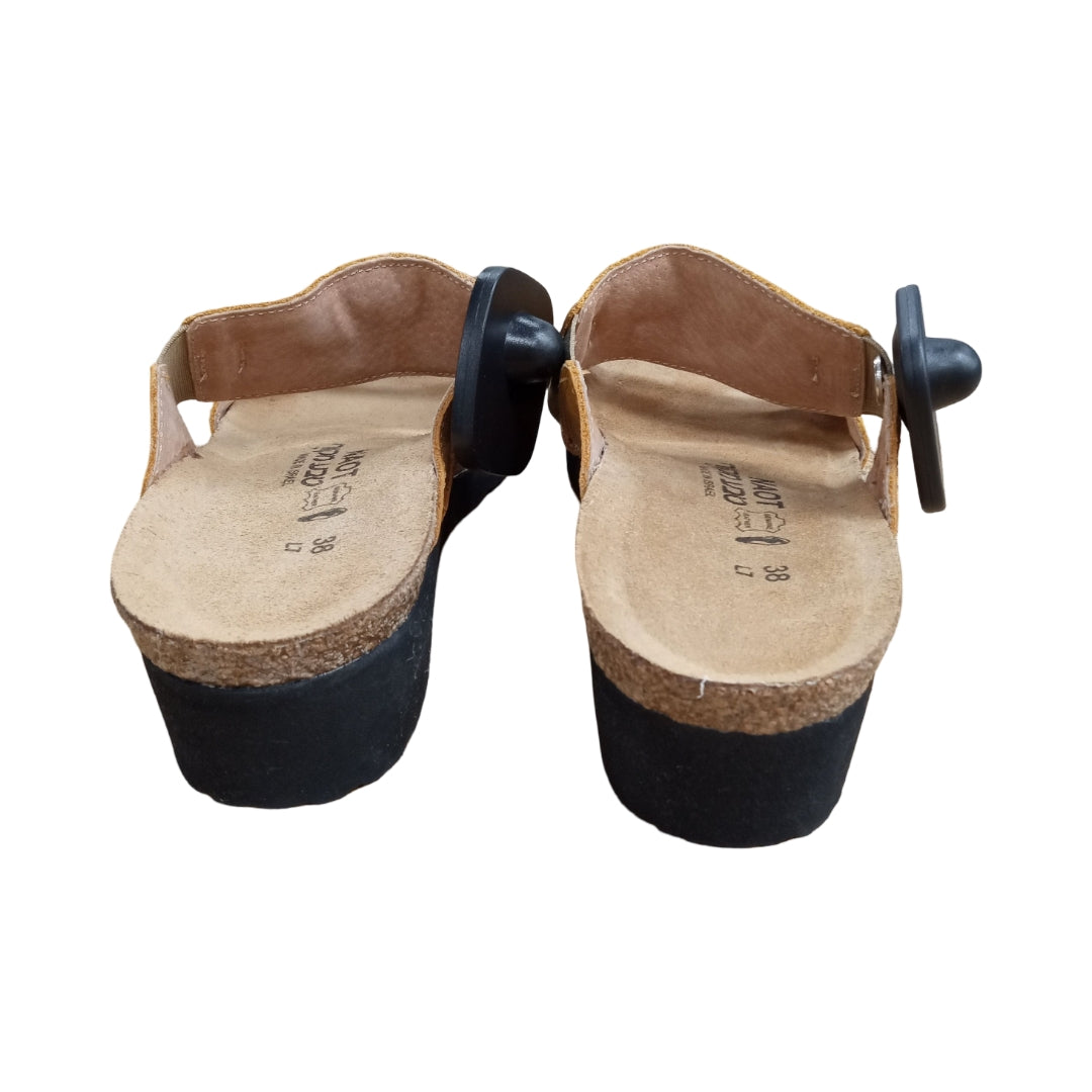 Sandals Heels Wedge By Naot In Yellow, Size:7