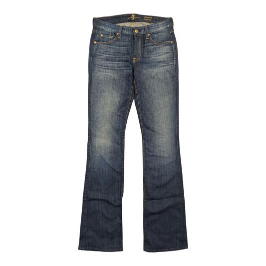 Jeans Boot Cut By 7 For All Mankind In Blue Denim, Size:6